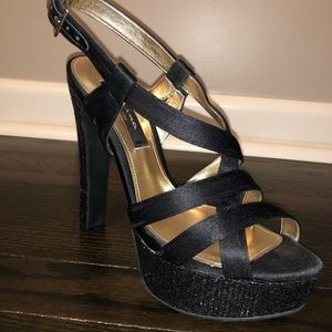 Black Strappy/Sparkly Heels